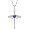 imageWomen Cross Necklace 925 Sterling Silver Infinity Cross Necklace Heart Birthstone Pendant Religious Jewelry Gifts for Her12 December  Tanzanite