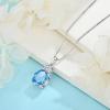 imageBirthstone Necklace for Women 925 Sterling Silver Oval Cut Cubic Zirconia Pendant Jewelry Gifts for Her03 March  Aquamarine
