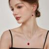 imageBirthstone Necklace for Women 925 Sterling Silver Oval Cut Cubic Zirconia Pendant Jewelry Gifts for Her07 July  Ruby