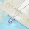imageBirthstone Necklace for Women 925 Sterling Silver Oval Cut Cubic Zirconia Pendant Jewelry Gifts for Her12 December  Tanzanite