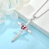 imageButterfly Cross Necklace for Women 925 Sterling Silver Crucifix Pendant Necklace Birthstone Jewelry Gifts for Women Her Mom Wife Daughter07 July  Ruby