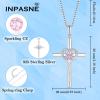 imageButterfly Cross Necklace for Women 925 Sterling Silver Crucifix Pendant Necklace Birthstone Jewelry Gifts for Women Her Mom Wife Daughter10 October  Pink Tourmaline