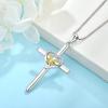 imageButterfly Cross Necklace for Women 925 Sterling Silver Crucifix Pendant Necklace Birthstone Jewelry Gifts for Women Her Mom Wife Daughter11 November  Citrine