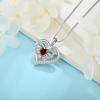 imageButterfly Necklace for Women 925 Sterling Silver Love Heart Necklace Birthstone Pendant Jewelry Gifts for Women Her Mom Wife01 January  Garnet