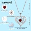 imageButterfly Necklace for Women 925 Sterling Silver Love Heart Necklace Birthstone Pendant Jewelry Gifts for Women Her Mom Wife01 January  Garnet