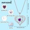 imageButterfly Necklace for Women 925 Sterling Silver Love Heart Necklace Birthstone Pendant Jewelry Gifts for Women Her Mom Wife02 February  Amethyst