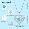 imageButterfly Necklace for Women 925 Sterling Silver Love Heart Necklace Birthstone Pendant Jewelry Gifts for Women Her Mom Wife03 March  Aquamarine
