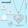 imageButterfly Necklace for Women 925 Sterling Silver Love Heart Necklace Birthstone Pendant Jewelry Gifts for Women Her Mom Wife04 April  Simulated Diamond