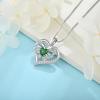 imageButterfly Necklace for Women 925 Sterling Silver Love Heart Necklace Birthstone Pendant Jewelry Gifts for Women Her Mom Wife05 May  Emerald