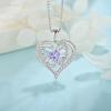 imageButterfly Necklace for Women 925 Sterling Silver Love Heart Necklace Birthstone Pendant Jewelry Gifts for Women Her Mom Wife06 June  Alexandrite