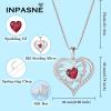 imageButterfly Necklace for Women 925 Sterling Silver Love Heart Necklace Birthstone Pendant Jewelry Gifts for Women Her Mom Wife07 July  Ruby