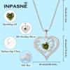 imageButterfly Necklace for Women 925 Sterling Silver Love Heart Necklace Birthstone Pendant Jewelry Gifts for Women Her Mom Wife08 August  Peridot