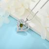 imageButterfly Necklace for Women 925 Sterling Silver Love Heart Necklace Birthstone Pendant Jewelry Gifts for Women Her Mom Wife08 August  Peridot