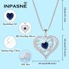 imageButterfly Necklace for Women 925 Sterling Silver Love Heart Necklace Birthstone Pendant Jewelry Gifts for Women Her Mom Wife09 September  Sapphire