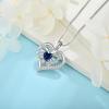 imageButterfly Necklace for Women 925 Sterling Silver Love Heart Necklace Birthstone Pendant Jewelry Gifts for Women Her Mom Wife09 September  Sapphire