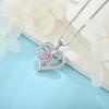 imageButterfly Necklace for Women 925 Sterling Silver Love Heart Necklace Birthstone Pendant Jewelry Gifts for Women Her Mom Wife10 October  Pink Tourmaline
