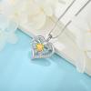 imageButterfly Necklace for Women 925 Sterling Silver Love Heart Necklace Birthstone Pendant Jewelry Gifts for Women Her Mom Wife11 November  Citrine