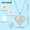 imageButterfly Necklace for Women 925 Sterling Silver Love Heart Necklace Birthstone Pendant Jewelry Gifts for Women Her Mom Wife11 November  Citrine