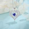 imageButterfly Necklace for Women 925 Sterling Silver Love Heart Necklace Birthstone Pendant Jewelry Gifts for Women Her Mom Wife12 December  Tanzanite