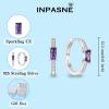 imageHuggie Hoop Earrings for Women 925 Sterling Silver Baguette Hoop Earrings Birthstone Jewelry Gifts for Her02 February  Amethyst