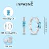 imageHuggie Hoop Earrings for Women 925 Sterling Silver Baguette Hoop Earrings Birthstone Jewelry Gifts for Her03 March  Aquamarine
