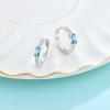 imageHuggie Hoop Earrings for Women 925 Sterling Silver Baguette Hoop Earrings Birthstone Jewelry Gifts for Her03 March  Aquamarine