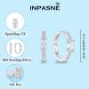 imageHuggie Hoop Earrings for Women 925 Sterling Silver Baguette Hoop Earrings Birthstone Jewelry Gifts for Her04 April  Simulated Diamond