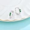 imageHuggie Hoop Earrings for Women 925 Sterling Silver Baguette Hoop Earrings Birthstone Jewelry Gifts for Her05 May  Emerald