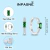 imageHuggie Hoop Earrings for Women 925 Sterling Silver Baguette Hoop Earrings Birthstone Jewelry Gifts for Her05 May  Emerald