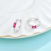 imageHuggie Hoop Earrings for Women 925 Sterling Silver Baguette Hoop Earrings Birthstone Jewelry Gifts for Her07 July  Ruby