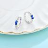 imageHuggie Hoop Earrings for Women 925 Sterling Silver Baguette Hoop Earrings Birthstone Jewelry Gifts for Her09 September  Sapphire