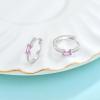 imageHuggie Hoop Earrings for Women 925 Sterling Silver Baguette Hoop Earrings Birthstone Jewelry Gifts for Her10 October  Pink Tourmaline