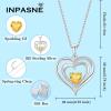 imageLove Heart Citrine Necklace for Women 925 Sterling Silver November Birthstone Necklace Dainty Pendant Jewelry for Women Her Wife Mom Daughter Girlfriend