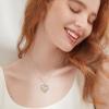 imageLove Heart Citrine Necklace for Women 925 Sterling Silver November Birthstone Necklace Dainty Pendant Jewelry for Women Her Wife Mom Daughter Girlfriend