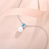 imagePearl Necklace for Women 925 Sterling Silver Birthstone Pendant Necklace Emerald Cut Jewelry Gifts for Her03 March  Aquamarine