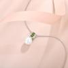 imagePearl Necklace for Women 925 Sterling Silver Birthstone Pendant Necklace Emerald Cut Jewelry Gifts for Her08 August  Peridot