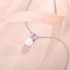 imagePearl Necklace for Women 925 Sterling Silver Birthstone Pendant Necklace Emerald Cut Jewelry Gifts for Her10 October  Pink Tourmaline