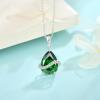 imageTeardrop Jewelry Set for Women 925 Sterling Silver Emerald Necklace Dangle Drop Leverback Earrings May Birthstone Jewelry Gifts for Her