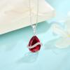 imageTeardrop Jewelry Set for Women 925 Sterling Silver Ruby Necklace Dangle Drop Leverback Earrings July Birthstone Jewelry Gifts for Her
