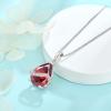 imageTeardrop Necklace for Women 925 Sterling Silver Birthstone Necklace Pendant Jewelry Gifts for Her01 January  Garnet