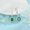 imageWomen Leverback Earrings 925 Sterling Silver Princess Cut Halo Earrings Birthstone Dangle Drop Earrings for Women Her Mom Wife05 May  Emerald