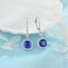 imageWomen Leverback Earrings 925 Sterling Silver Princess Cut Halo Earrings Birthstone Dangle Drop Earrings for Women Her Mom Wife09 September  Sapphire