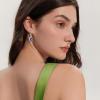 imageWomen Leverback Earrings 925 Sterling Silver Princess Cut Halo Earrings Birthstone Dangle Drop Earrings for Women Her Mom Wife09 September  Sapphire