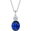 imageBirthstone Necklace for Women 925 Sterling Silver Oval Cut Cubic Zirconia Pendant Jewelry Gifts for Her09 September  Sapphire