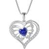 imageButterfly Necklace for Women 925 Sterling Silver Love Heart Necklace Birthstone Pendant Jewelry Gifts for Women Her Mom Wife12 December  Tanzanite