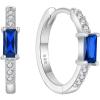 imageHuggie Hoop Earrings for Women 925 Sterling Silver Baguette Hoop Earrings Birthstone Jewelry Gifts for Her09 September  Sapphire