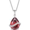imageTeardrop Necklace for Women 925 Sterling Silver Birthstone Necklace Pendant Jewelry Gifts for Her01 January  Garnet