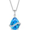 imageTeardrop Necklace for Women 925 Sterling Silver Birthstone Necklace Pendant Jewelry Gifts for Her03 March  Aquamarine