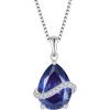 imageTeardrop Necklace for Women 925 Sterling Silver Birthstone Necklace Pendant Jewelry Gifts for Her12 December  Tanzanite