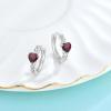 imageCeltic Knot Hoop Earrings 925 Sterling Silver Infinity Huggie Earrings with Birthstone Irish Jewelry Gifts for Women01 January  Garnet